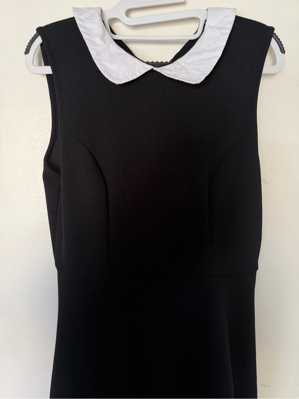 Hot Topic Wednesday Addams Style Black Peter Pan Collar Dress Size L - Picture 4 of 7